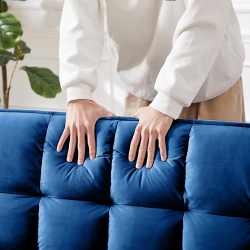 Velvet Convertible Sofa Bed with Adjustable Back L397