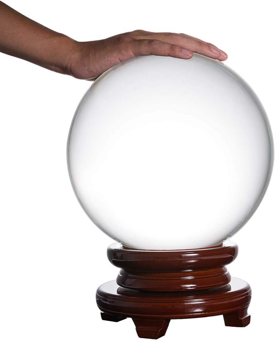 Crystal Ball 250mm with Wooden Stand R71157