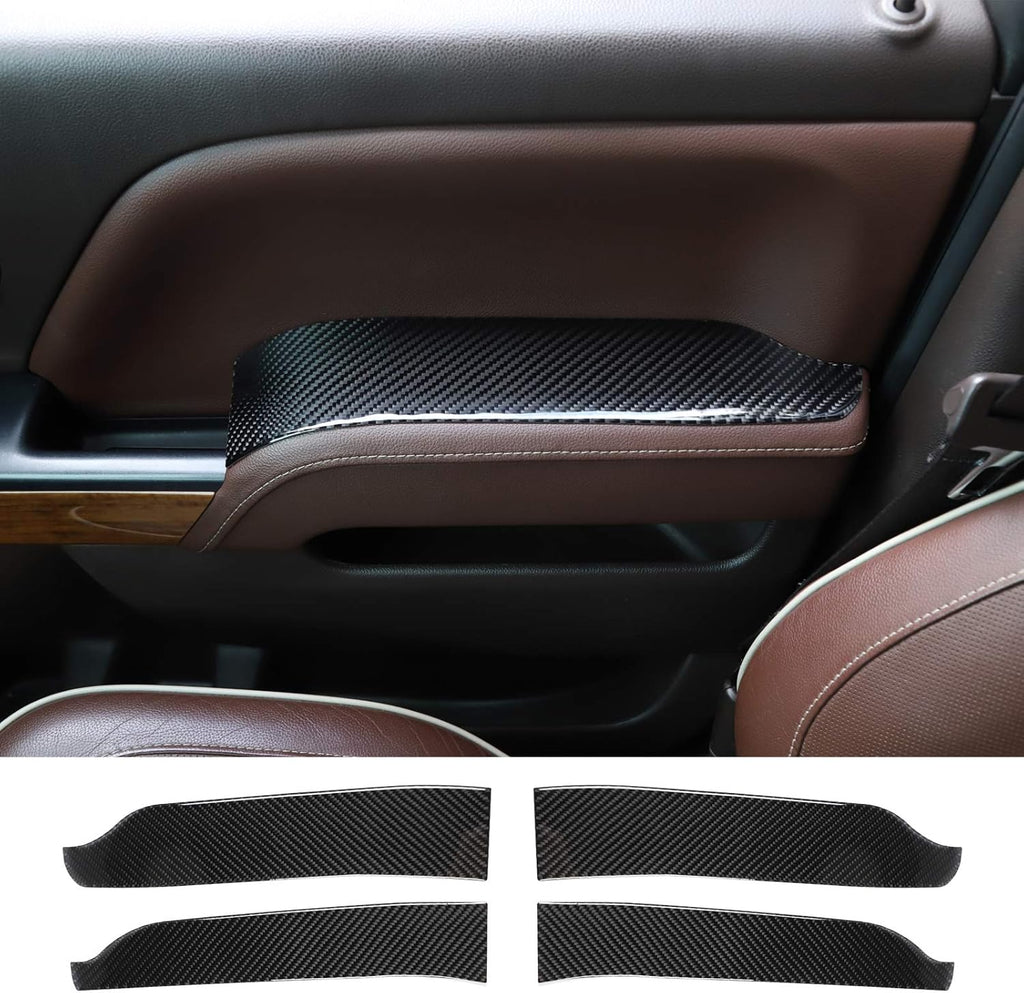 ABS Carbon Fiber Interior Door Handle Trim Cover 4 pcs M3582