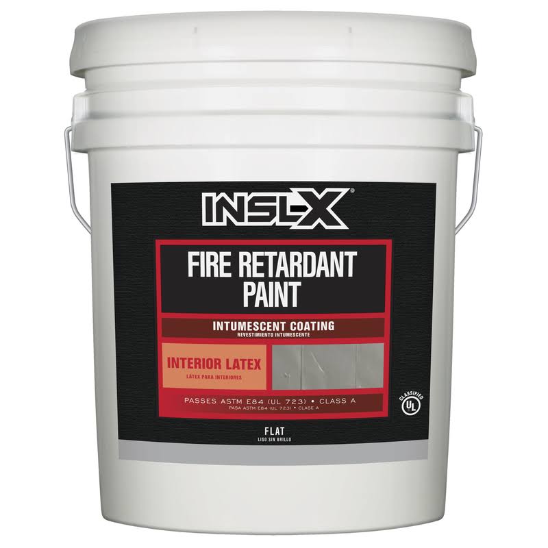Fire Retardant Paint Flat White Latex Intumescent Coating 5 Gal T423