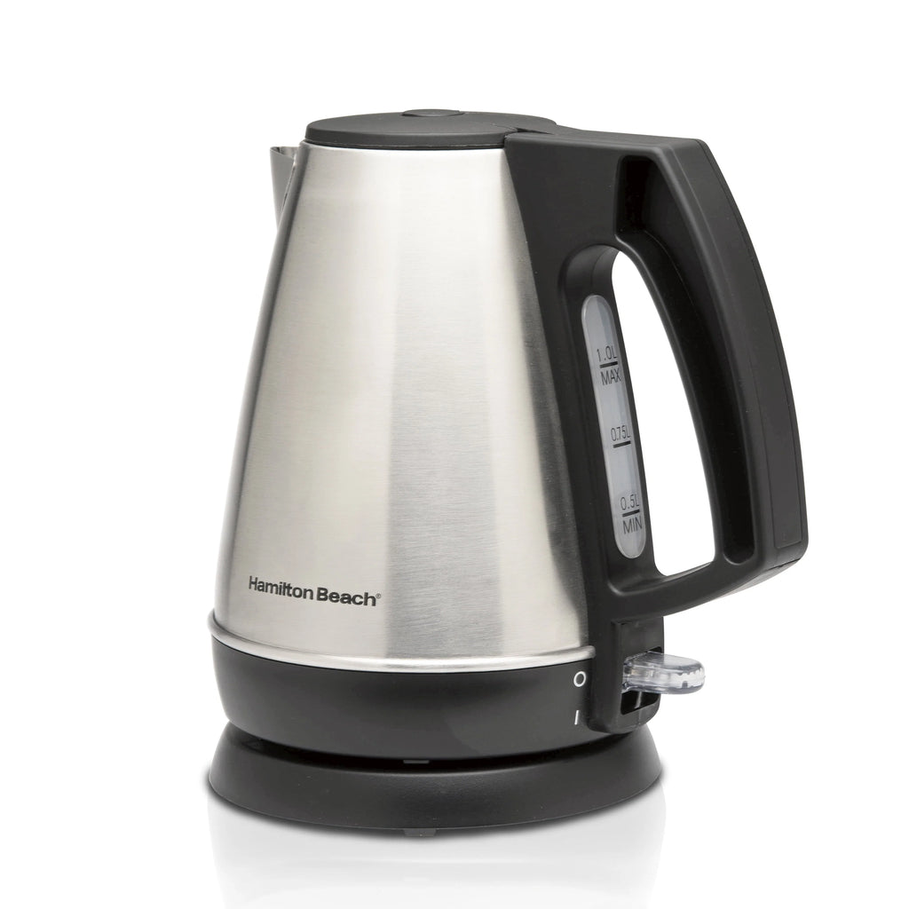 1 Liter Stainless Steel and Black Electric Kettle H346