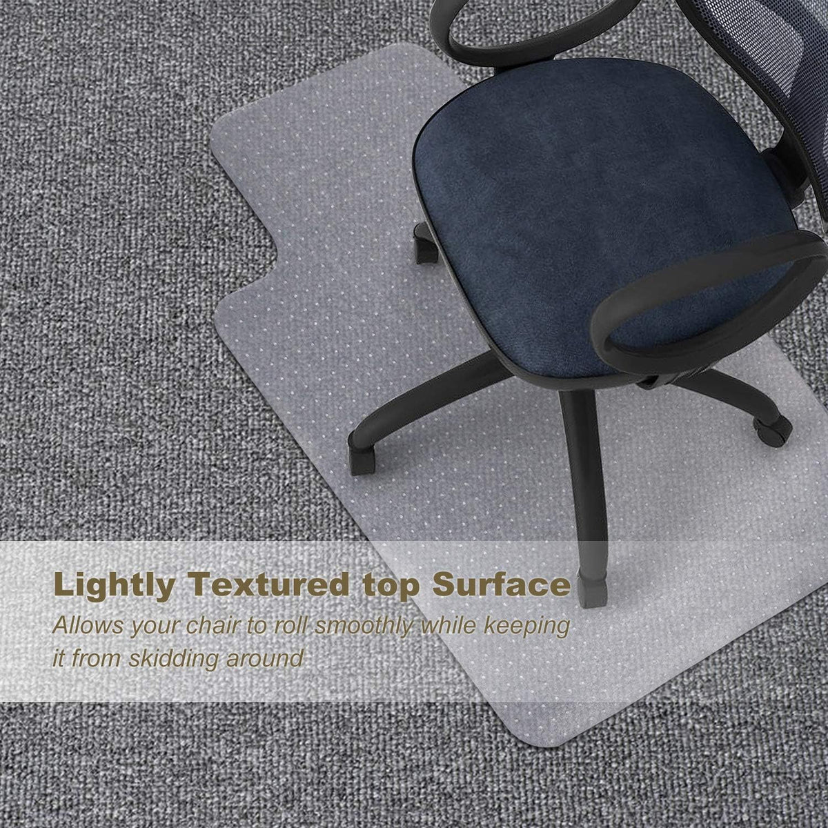 Transparent 30 X 48 with Lip Chair Mat for Carpets S89164