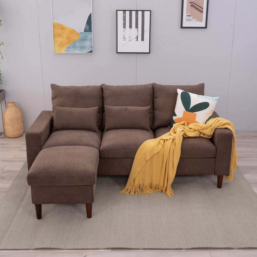 Convertible Sectional L-Shaped Fabric Sofa U5183