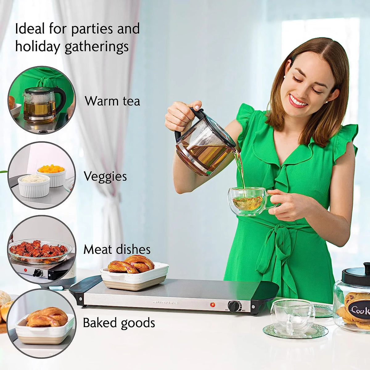 Silver Electric Warming Tray E628534