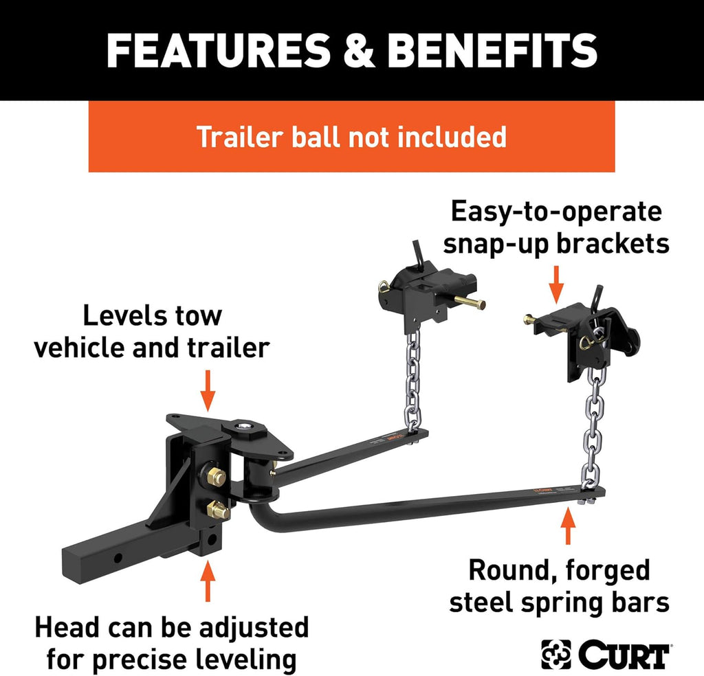 2-Inch Shank Round Bar Weight Distribution Hitch A61888