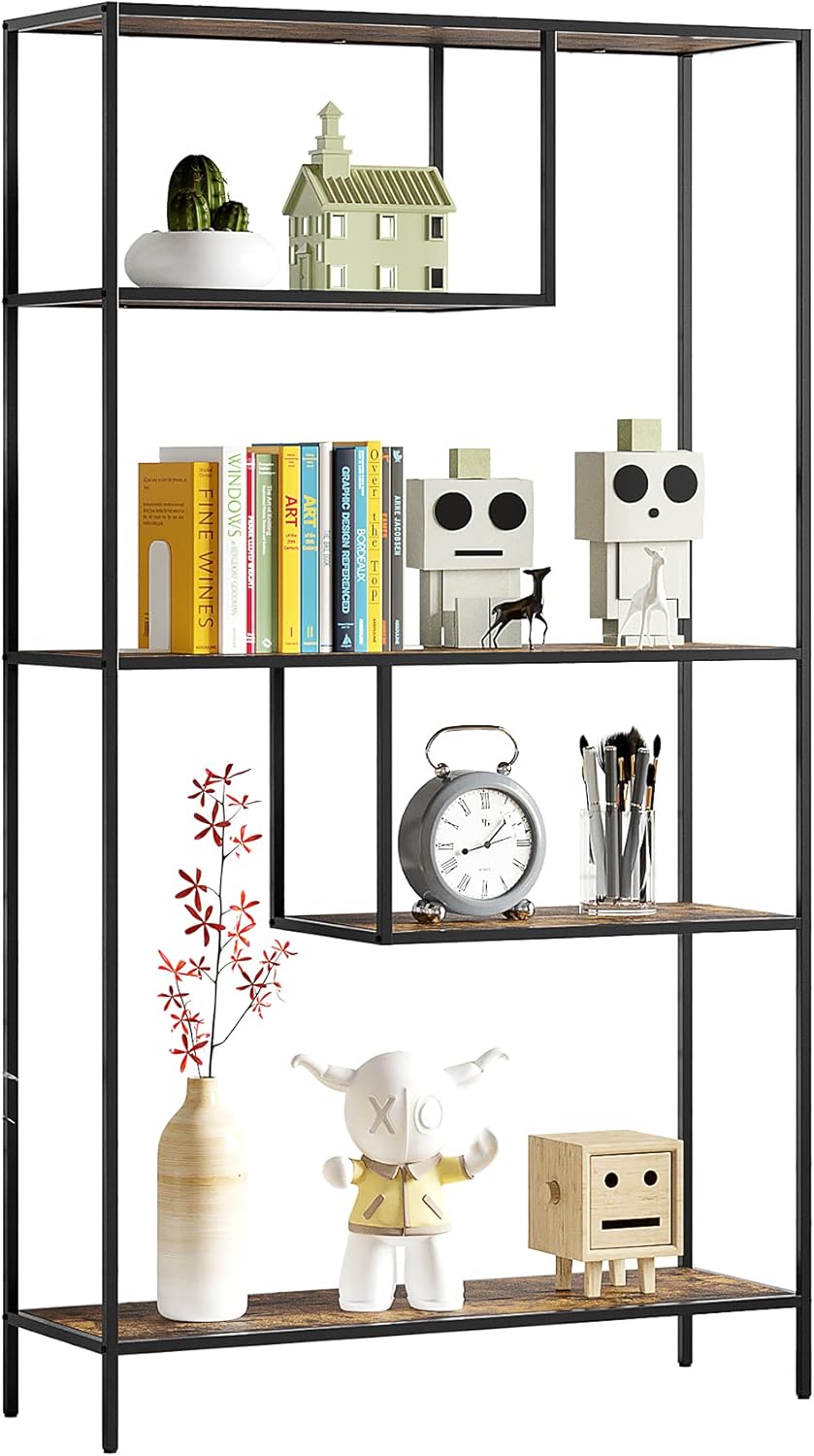 White 3-Tier Metal Bookshelf Storage Organizer J388880