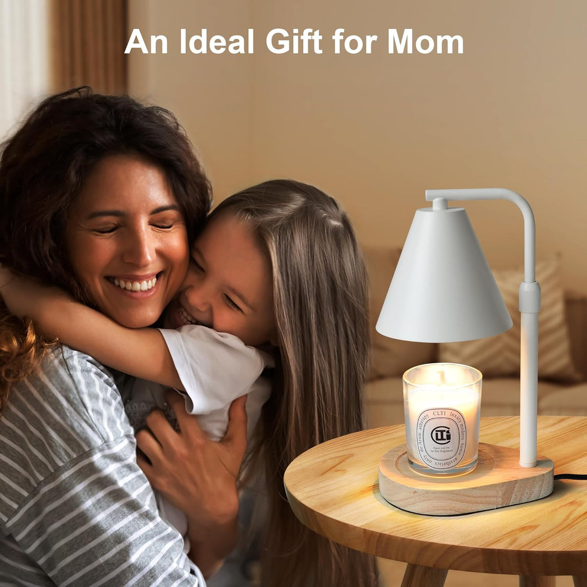 Candle Warmer Lamp with Timer, Adjustable Height Dimmable, 2 Bulbs R67246