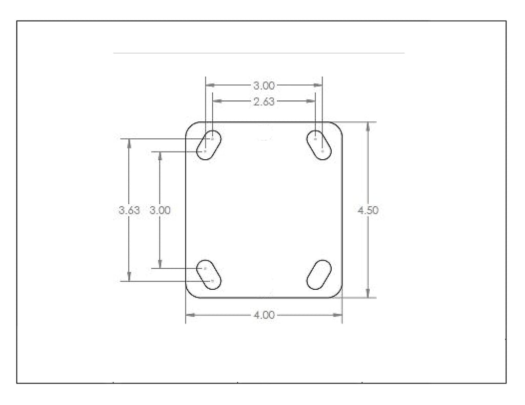 Set of 4 Rubber Casters P65538