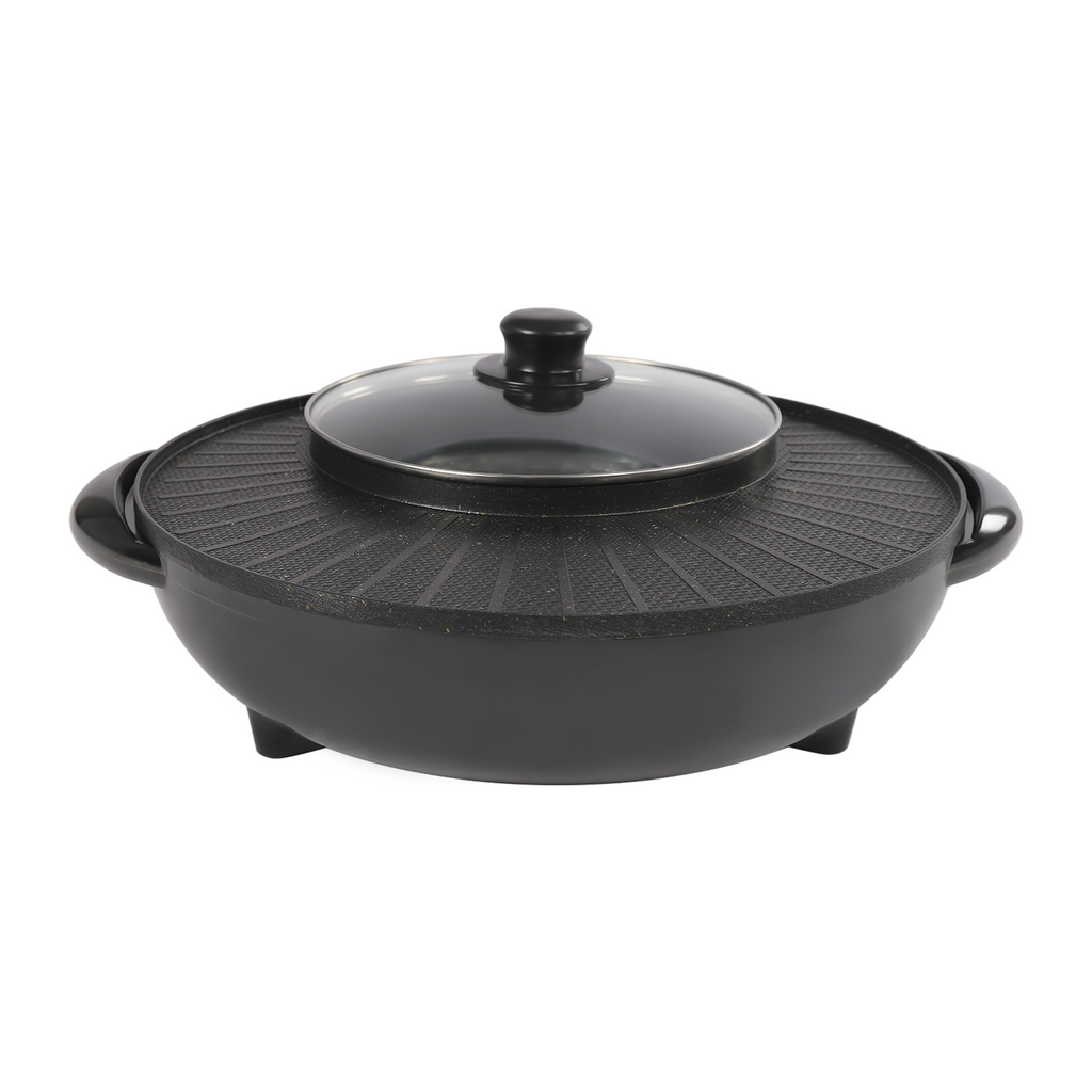 Portable Circular Hotpot Grill Combo Nonstick P814
