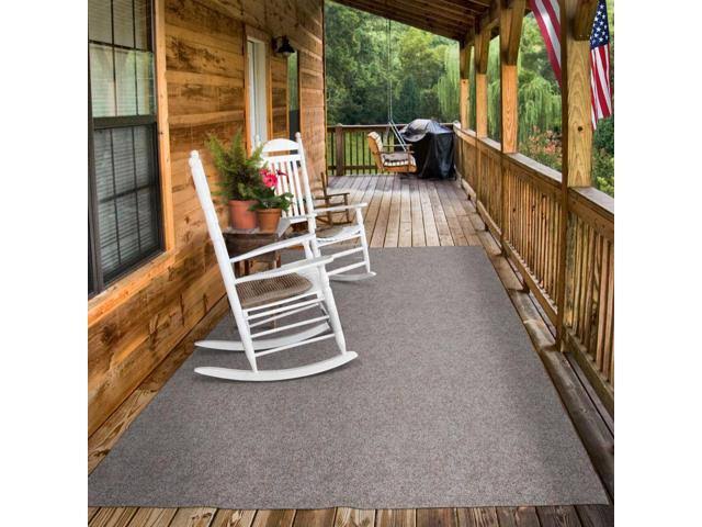 Brown 6 Feet x 20 Feet Indoor Outdoor Carpet with Rubber Backing G1574