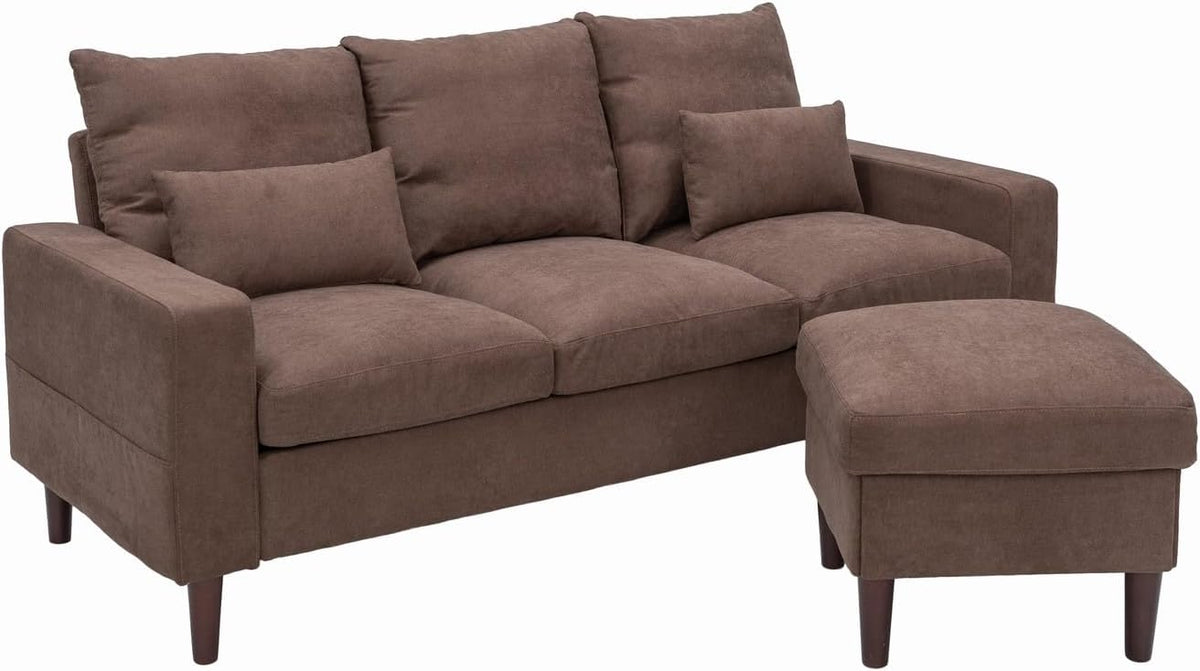 Convertible Sectional L-Shaped Fabric Sofa U5183