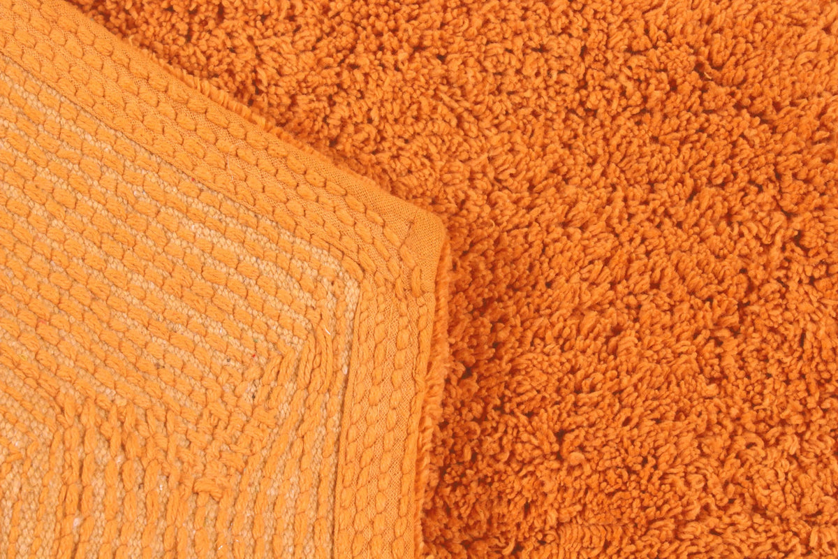 100% Cotton Tufted Bath Rug, 22" Round, Terracotta U551