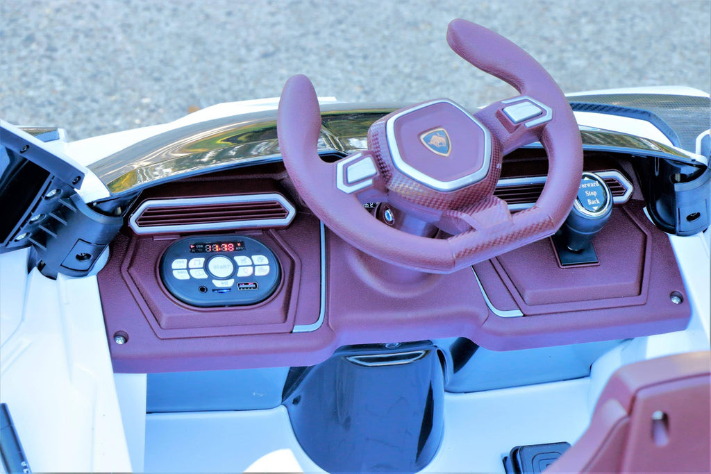 White 12V Kids Ride on Car with Remote P152