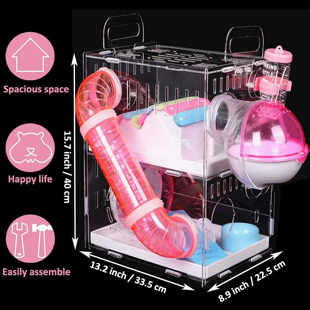 Large Hamster Cage with Crossover Tubes Tunnels Z235714