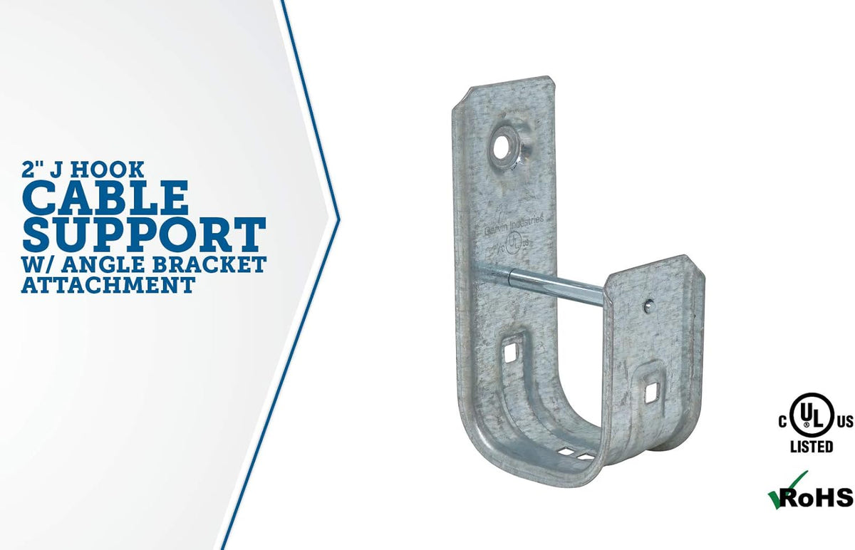 1-5/16 Inch Zinc Plated Steel J-Hook, 50 Pack A34048