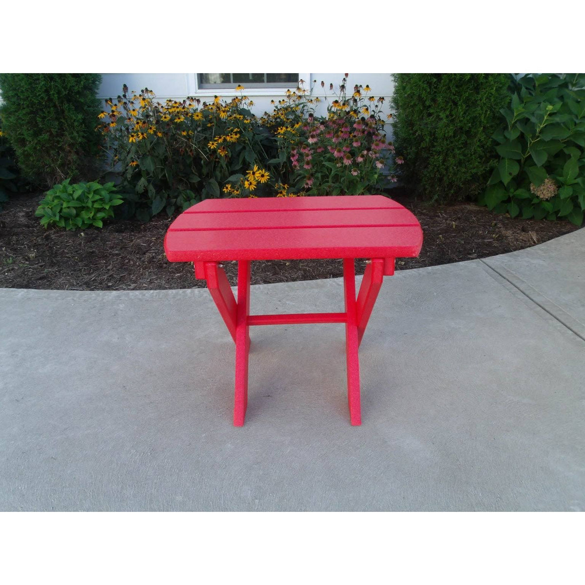 Lime Green Recycled Poly Lumber Folding End Table G378