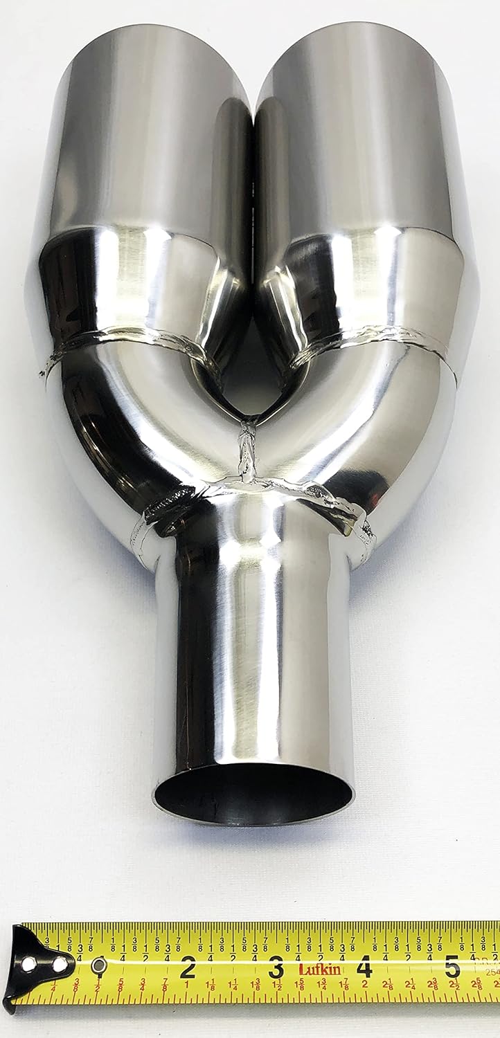 Dual Round Stainless Steel Exhaust Tip Pack of 2 L99671