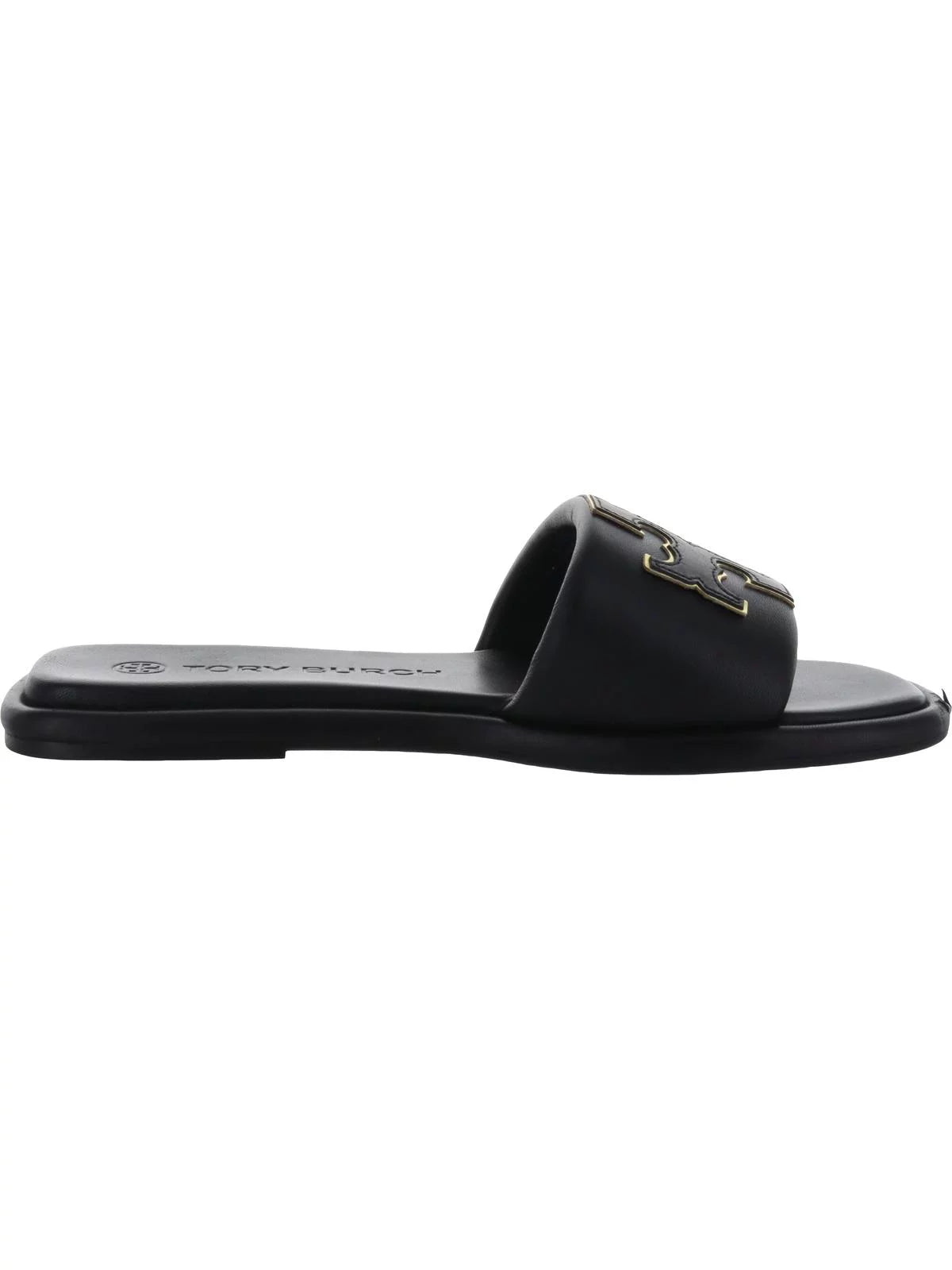 Women's Leather Flat Slide Sandals J23603