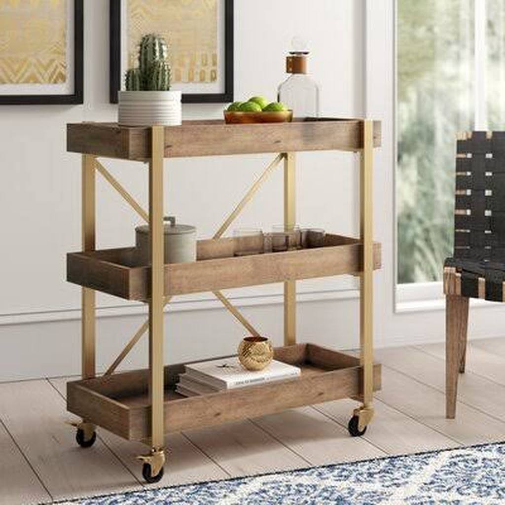 Gold Black Bar Cart M151