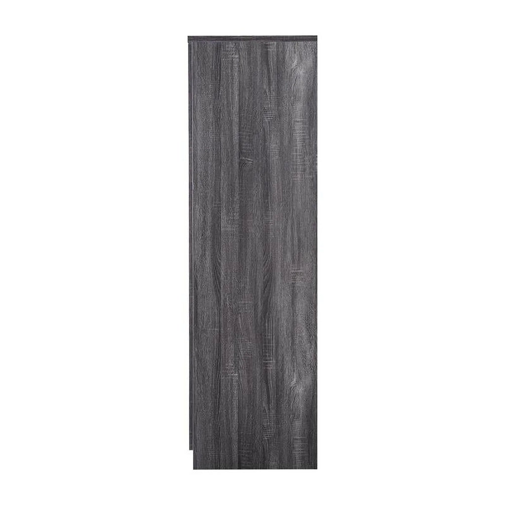 Contemporary Wood Wardrobe in Distressed Gray R6862