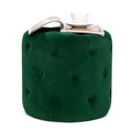 Round Velvet Ottoman I5938