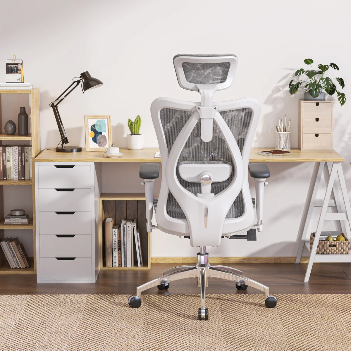 Black Ergonomic Mesh Office Chair with Headrest and Lumbar Support T912