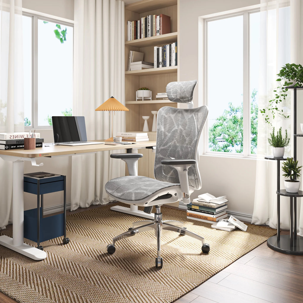 Black Ergonomic Mesh Office Chair with Headrest and Lumbar Support T912