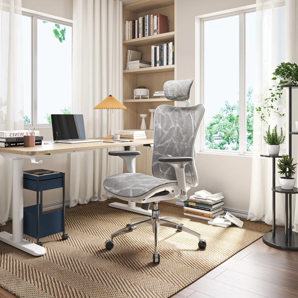 Black Ergonomic Mesh Office Chair with Headrest and Lumbar Support T912