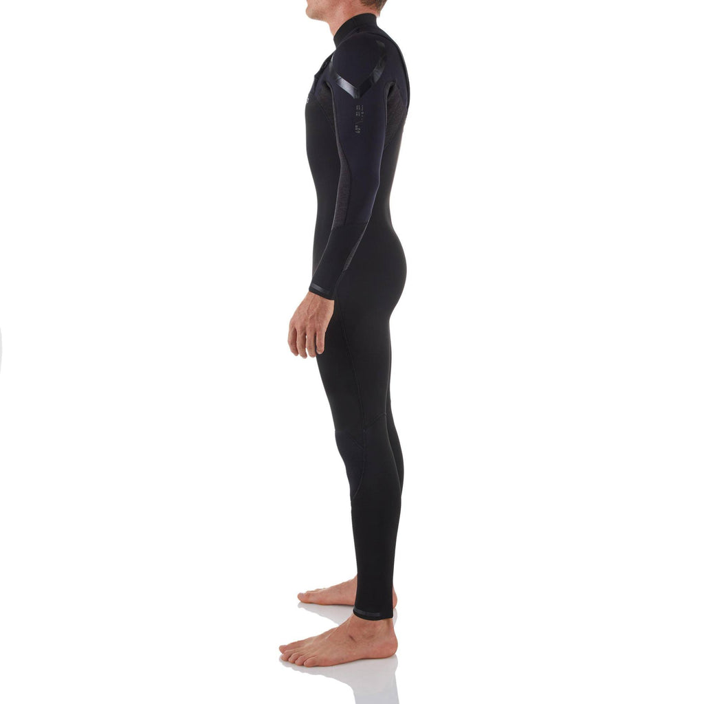 Black 4/3 mm Neoprene Surfing Wetsuit G76582