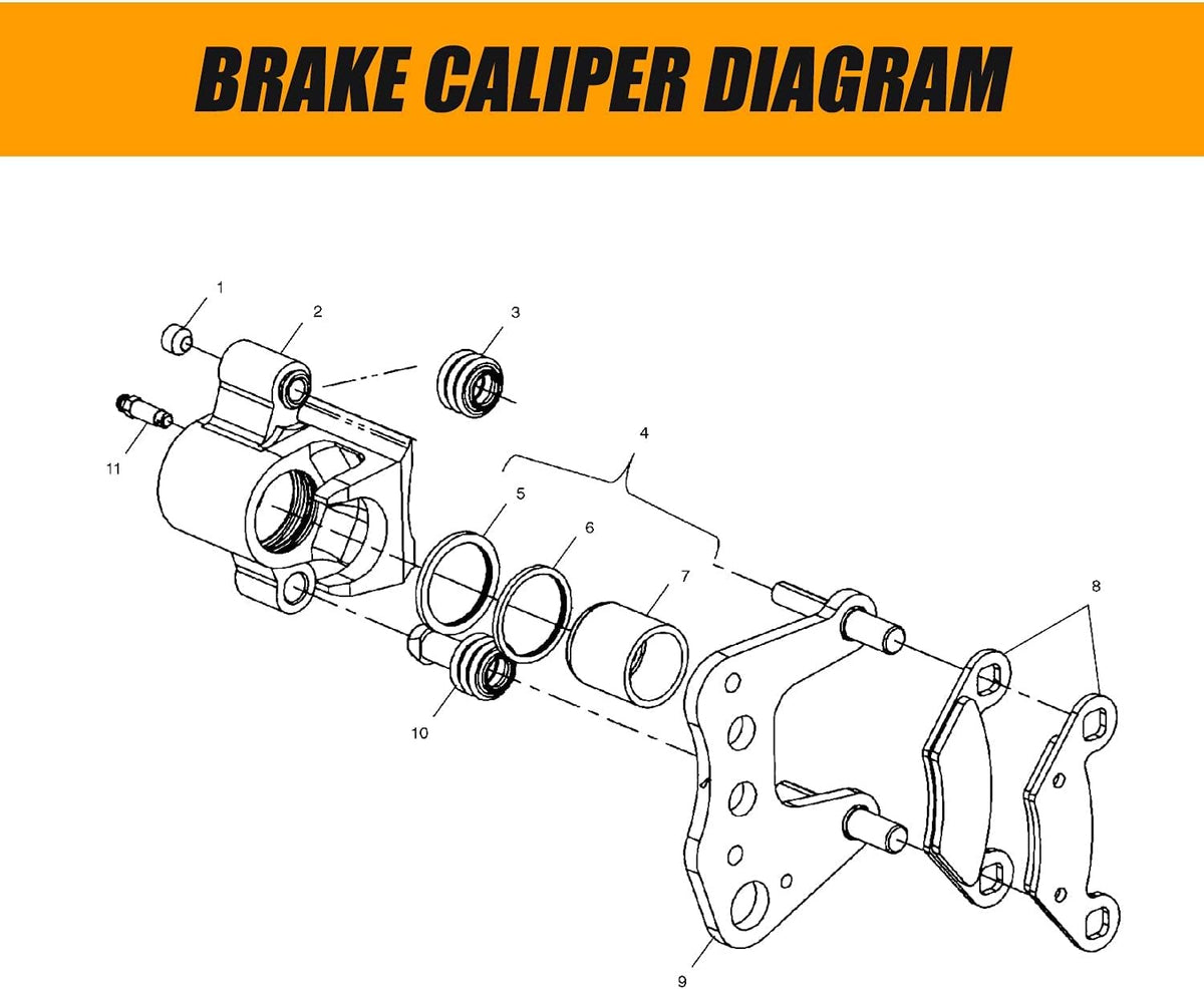 Rear Left & Right Brake Caliper Assembly Pack of 2 F4537