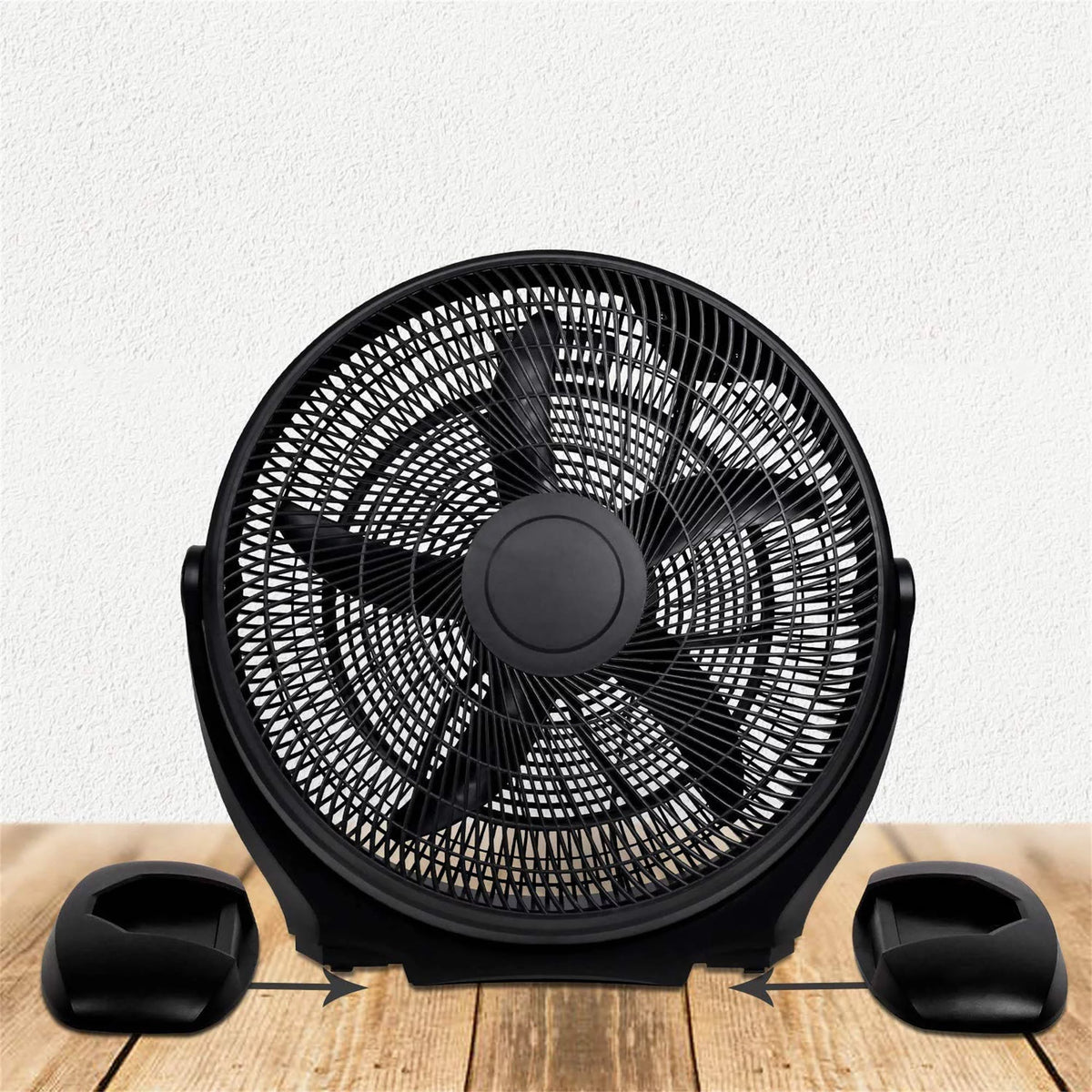 14 Inch 3-Speed Plastic Floor Fan, Black D152