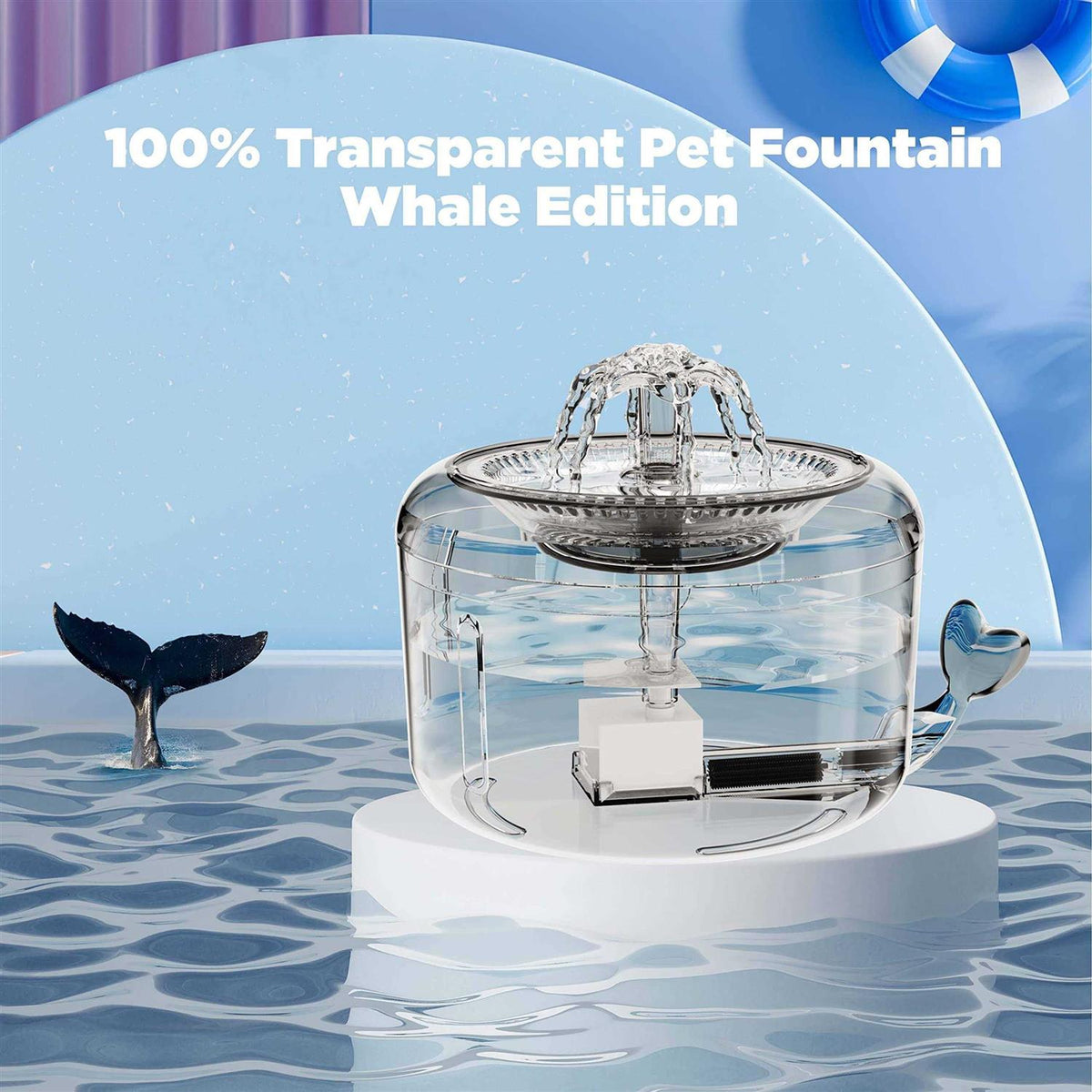 Automatic Cat Water Fountain 81oz/2.3L LED Light L8368