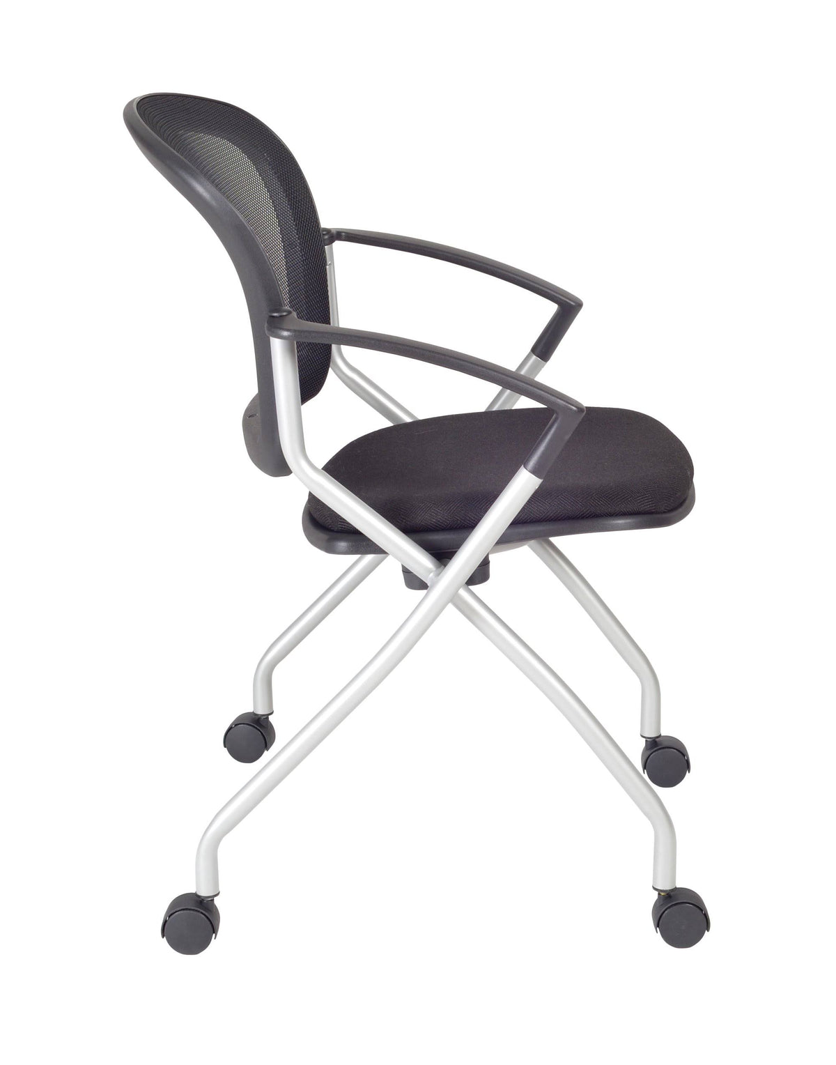 Mocha Walnut Training Table and 2 Nesting Chairs V5906