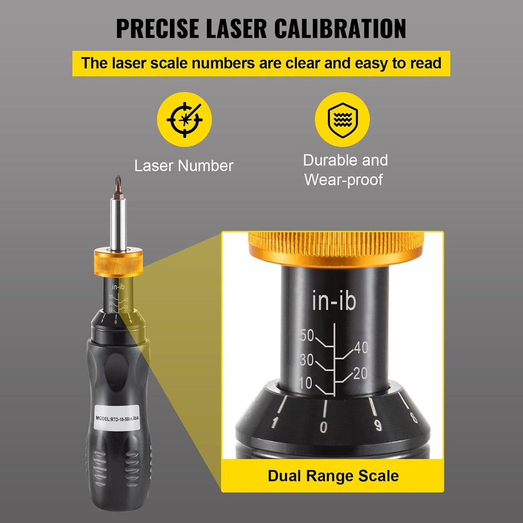 Torque Limiting Screwdriver 10-50 in-lbs Pack of 2 H651