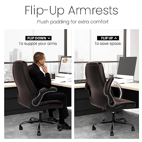 Ergonomic High Back Office Chair with Flip-up Arms E274545