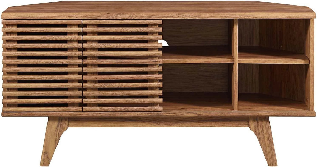 Mid-Century Modern Corner TV Stand V898