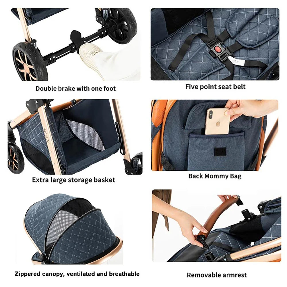 Baby Travel System Stroller with Safety Car Seat and Base Set L910