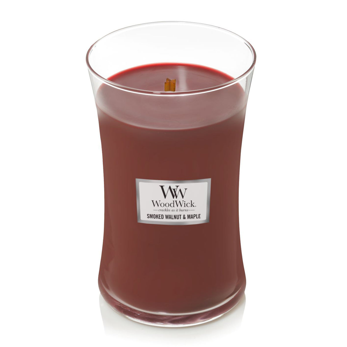 Smoked Walnut & Maple Large Hourglass Candle D173