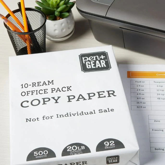Copy Paper, 8.5 x 11, 92 Bright White, 20 lb., 10 Ream Case (5,000 Sheets) X999389