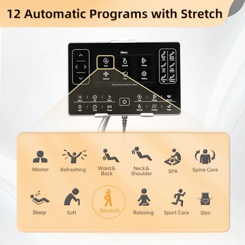 4D Zero Gravity SL Track Shiatsu Massage Chair with Heat U123