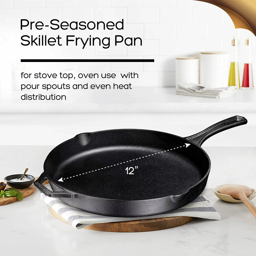 12'' Black Cast Iron Frying Pan B80733