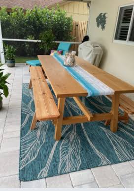 Mushroom Stain Backless Bench U833