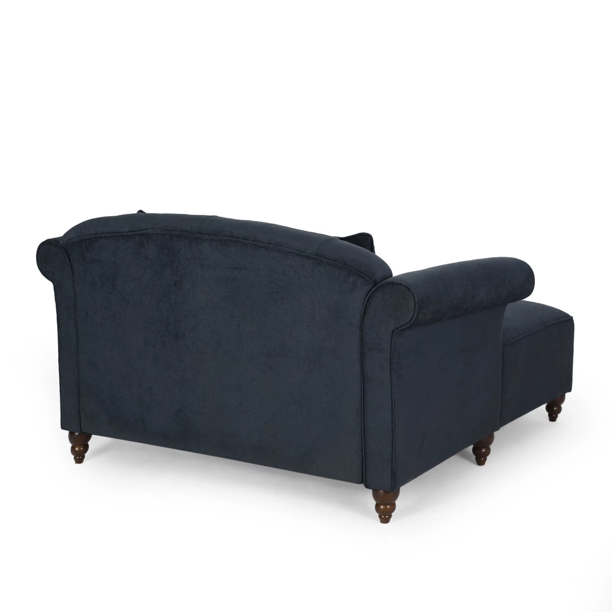 Charcoal Fabric Tufted Chaise Lounge D527