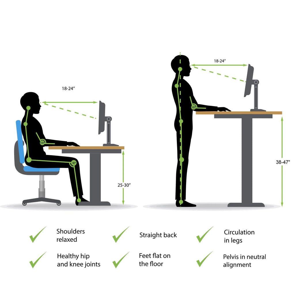 L-Shaped Electric Height Adjustable Standing Desk Z186