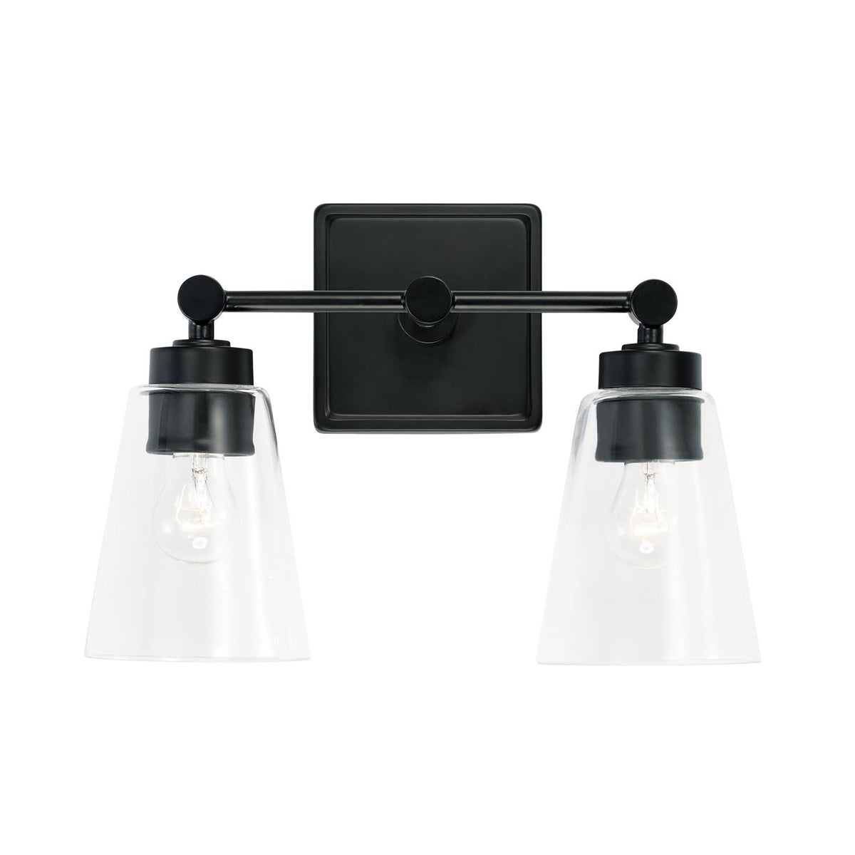 2 Light Vanity Matte Black F499