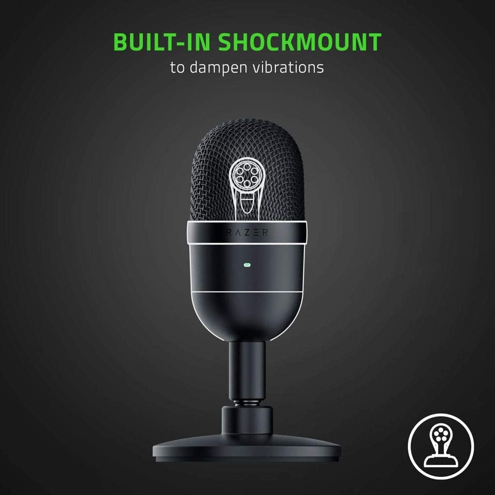 Black USB Streaming Microphone with Supercardioid Pick-Up Pattern H174195