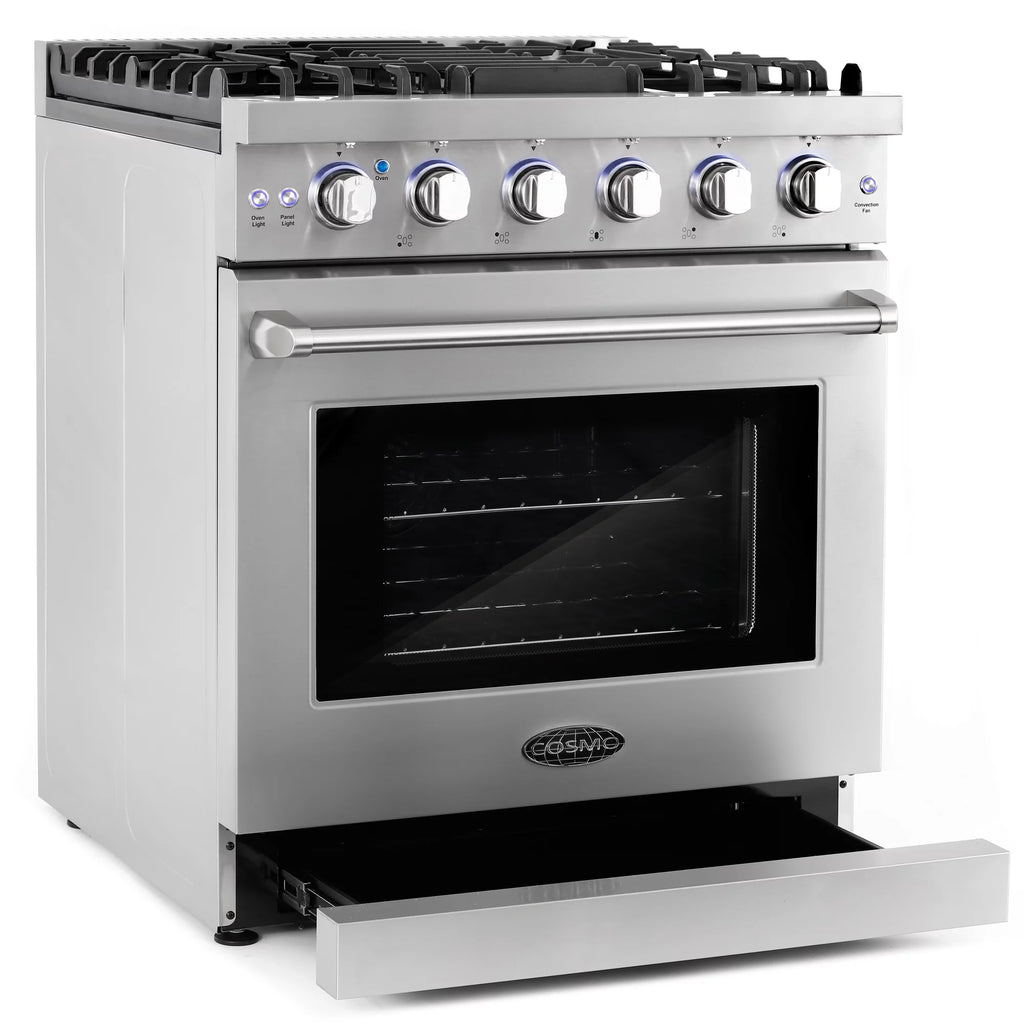 5 Piece Kitchen Appliance Package with Gas Range Dishwasher French Door Refrigerator Wine Refrigerator F134456