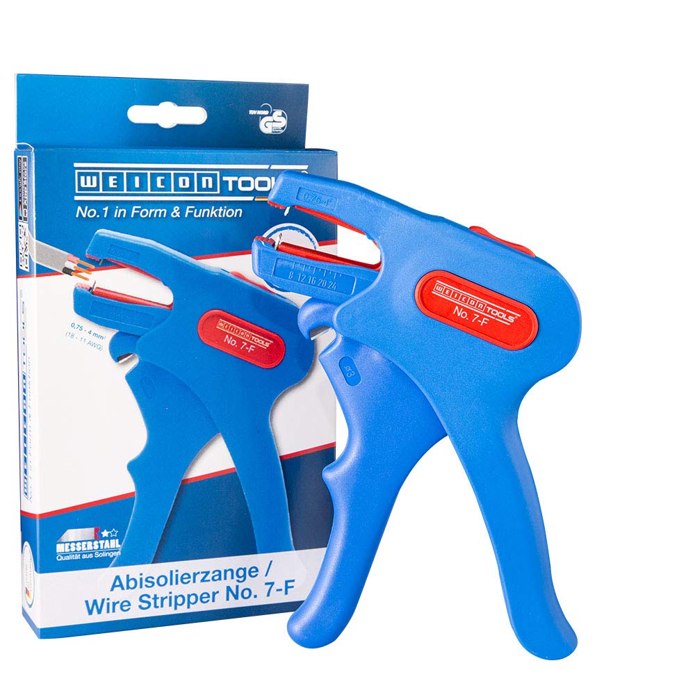 Automatic Wire Stripper for Flat Cable, 18-11 AWG (0.75-4.0 mm²), red/blue P2393