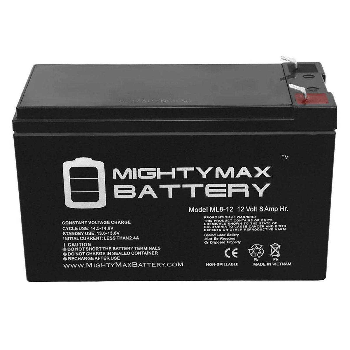 12V 8Ah SLA 4 Pack T44428