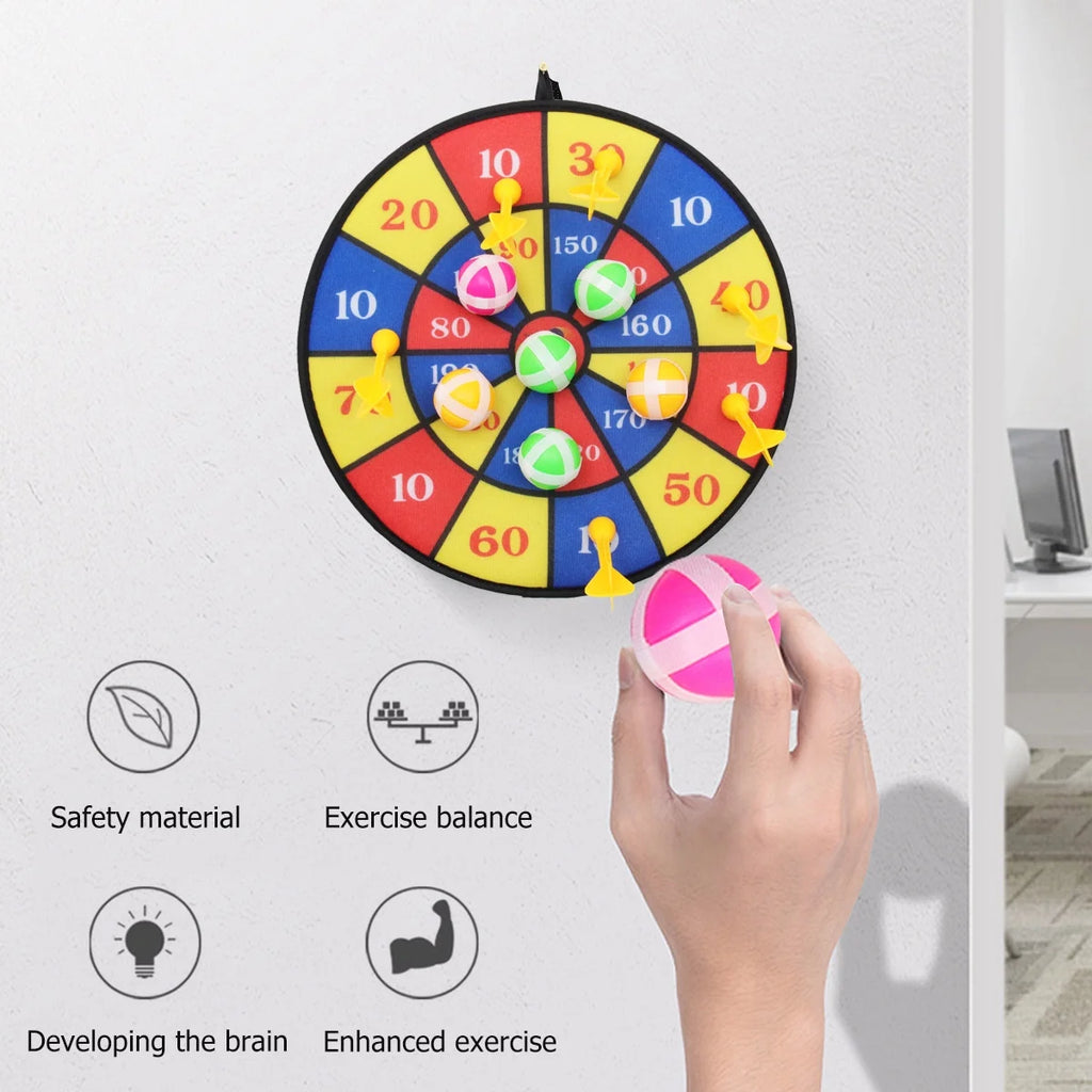 Flocking Dart Board with 4pcs Darts Dartboard Set K831568